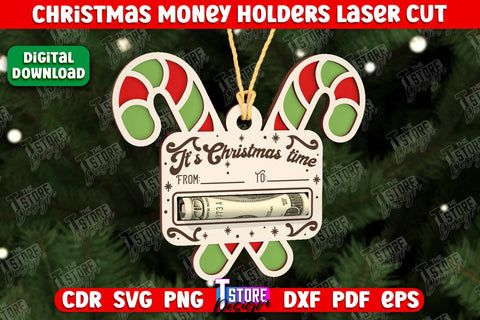 Christmas Money Holder Bundle | Christmas Gift | Money Card Holder | Greeting Card | Holidays | CNC Files SVG The T Store Design 