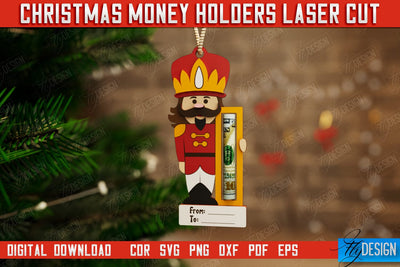 Christmas Money Holder | Gift Card | Christmas Gift Idea | Greeting Card | Holidays | CNC File SVG Fly Design 