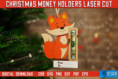 Christmas Money Holder | Gift Card | Christmas Gift Idea | Greeting Card | Holidays | CNC File SVG Fly Design 