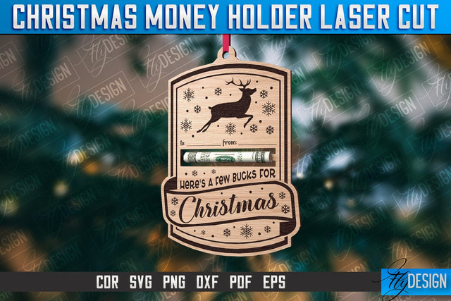 Christmas Money Holder Laser Cut | Gift Design | CNC File SVG Fly Design 