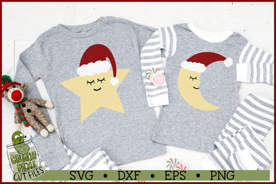 Christmas Moon and Star SVG SVG Crunchy Pickle 