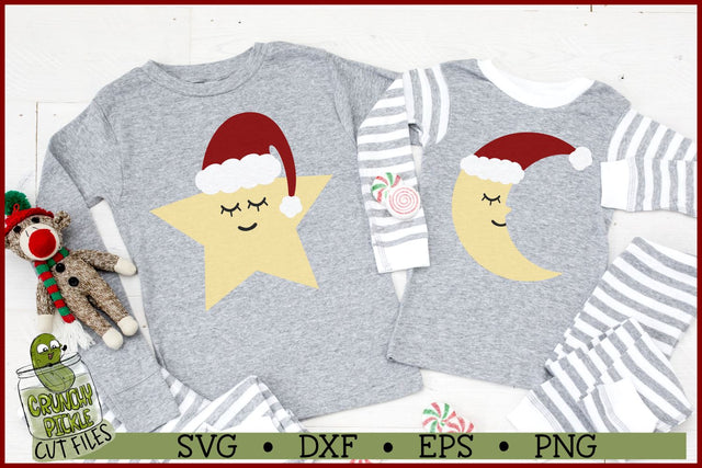 Christmas Moon and Star SVG SVG Crunchy Pickle 