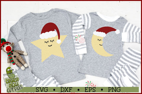 Christmas Moon and Star SVG SVG Crunchy Pickle 