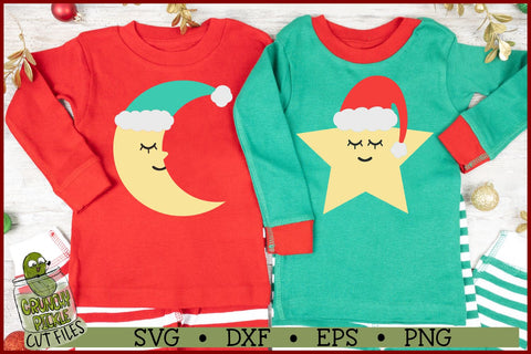 Christmas Moon and Star SVG SVG Crunchy Pickle 