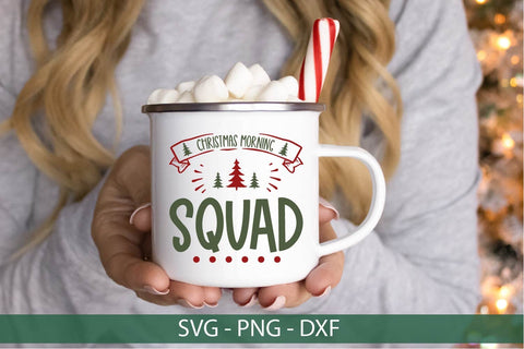 Christmas Morning Squad SVG-Funny Christmas Tshirt SVG SVG Ikonart Design Shop 