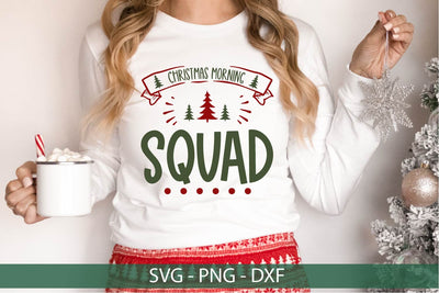 Christmas Morning Squad SVG-Funny Christmas Tshirt SVG SVG Ikonart Design Shop 