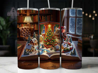 Christmas Mouse Story 20oz Tumbler, Christmas Mouse, Mouse Story Tumbler, Christmas Mouse PNG, Mouse Story PNG, Mouse Tumbler PNG, 20oz Tumbler Wrap, Christmas Tumbler Sublimation SvggirlplusArt 