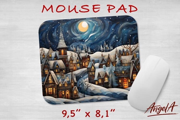 Christmas Mousepad designs / christmas village sublimation Sublimation Angelina Semenova 