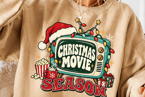 Christmas Movie Season Retro TV PNG SVG DesignDestine 