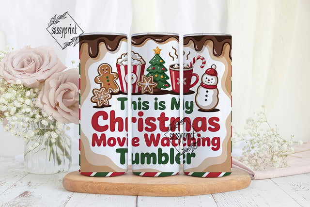 Christmas Movie Tumbler Wrap Sublimation sassyprint 