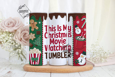 Christmas Movie Tumbler Wrap Sublimation sassyprint 
