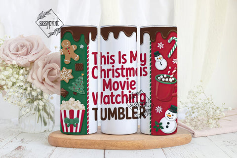 Christmas Movie Tumbler Wrap Sublimation sassyprint 