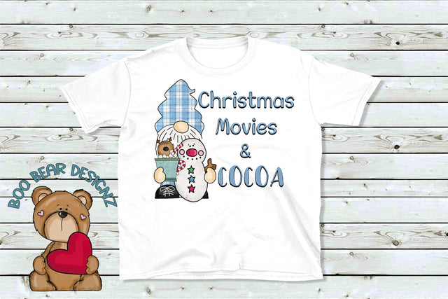 Christmas movies and Cocoa Clipart Sublimation Boo Bear Designz 