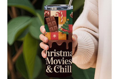 Christmas Movies Tumbler Wrap Sublimation DesignSVG 