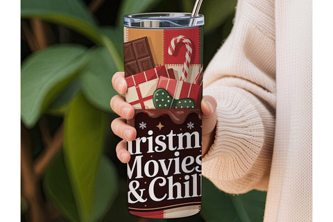 Christmas Movies Tumbler Wrap Sublimation DesignSVG 