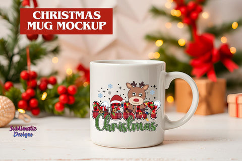 Christmas Mug Mockup | Holiday Mug Mockup | Coffee Mug Mockup Mock Up Photo Sublimatiz Designs 