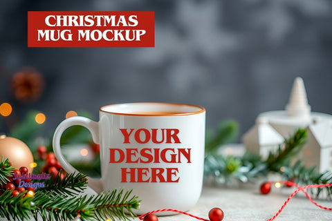 Christmas Mug Scene Mockup Mock Up Photo Sublimatiz Designs 