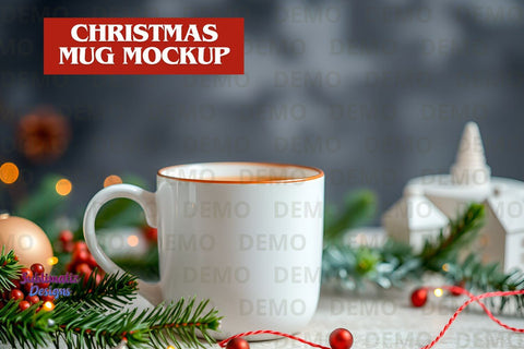 Christmas Mug Scene Mockup Mock Up Photo Sublimatiz Designs 