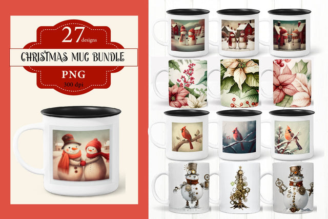 Christmas Mug Sublimation Bundle. Christmas Mug PNG Sublimation Olga Terlyanskaya 