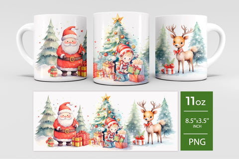 Christmas mug, sublimation mug wrap Sublimation KMarinaDesign 