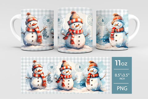 christmas mug sublimation, snowman mug sublimation Sublimation KMarinaDesign 