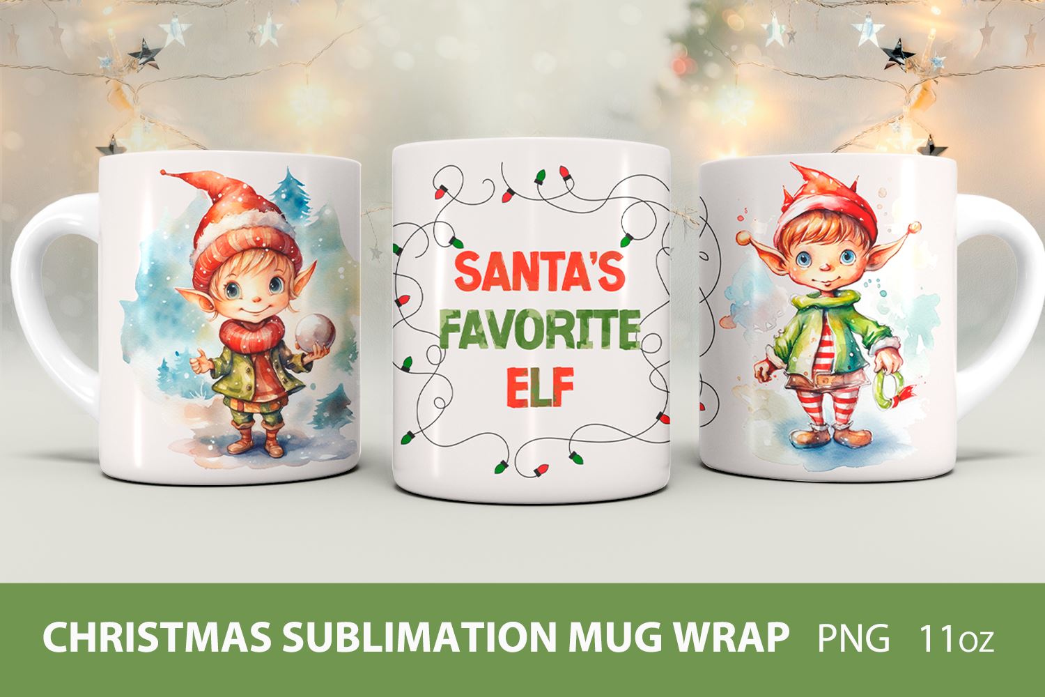 Christmas sublimation mug wrap