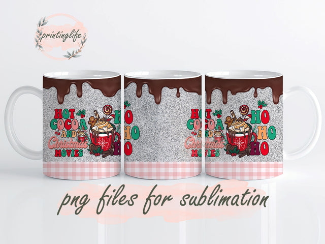 Christmas Mug Wrap Design, Instant Digital Design Download Mug Wrap Design, Mug Design PNG Sublimation PrintingLife 