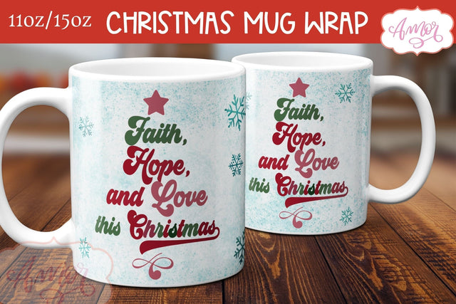 Christmas mug wrap PNG | Christmas tree coffee mug Sublimation Amorclipart 