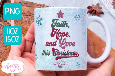 Christmas mug wrap PNG | Christmas tree coffee mug Sublimation Amorclipart 