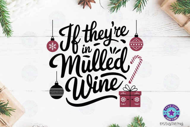 Christmas mulled wine SVG , Christmas Quote T shirt Design, Christmas Illustration SVG FiveStarCrafting 