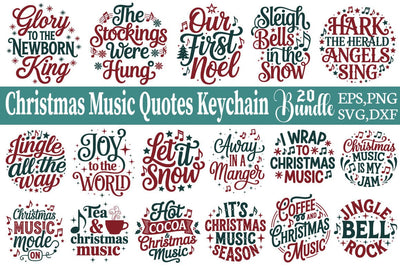 Christmas Music Quotes Keychain svg bundle SVG Angelina750 