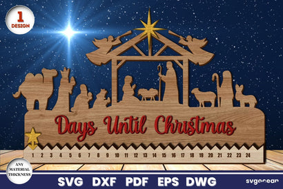 Christmas Nativity Countdown Laser Cut SVG SvgOcean 