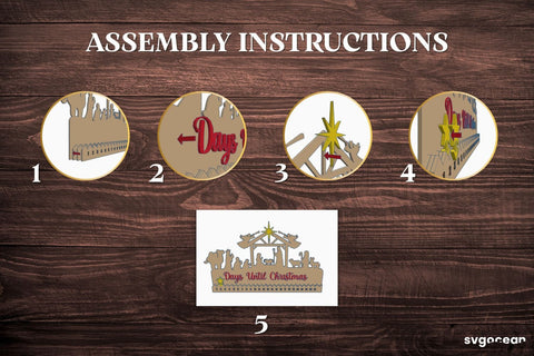 Christmas Nativity Countdown Laser Cut SVG SvgOcean 