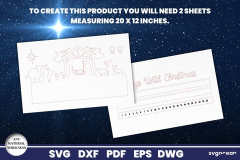 Christmas Nativity Countdown Laser Cut SVG SvgOcean 