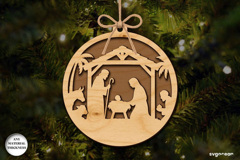 Christmas Nativity Ornament Bundle SVG SvgOcean 
