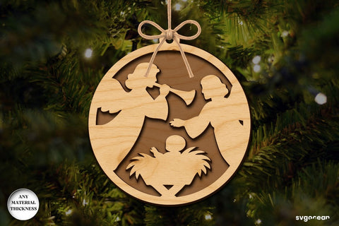 Christmas Nativity Ornament Bundle SVG SvgOcean 