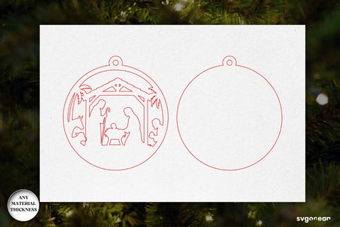 Christmas Nativity Ornament Bundle SVG SvgOcean 