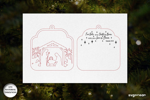Christmas Nativity Ornaments Laser Cut SVG SvgOcean 