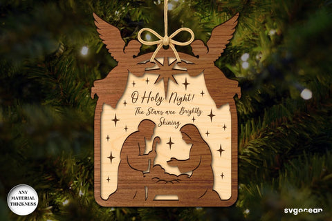 Christmas Nativity Ornaments Laser Cut SVG SvgOcean 