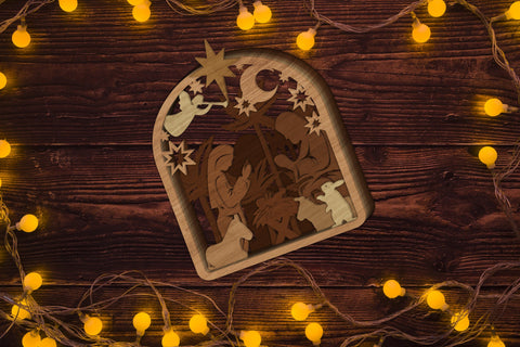 Christmas Nativity Scene Laser Cut Files, Wood Cut Template SVG LaserCutano 