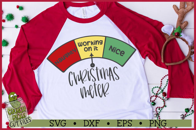 Christmas Naughty Nice Meter SVG File SVG Crunchy Pickle 