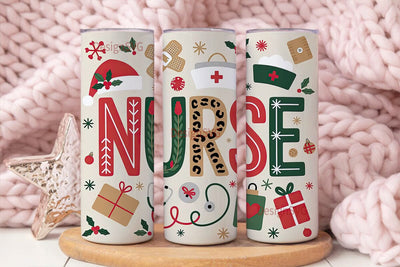 Christmas Nurse 20oz Tumbler Design Sublimation DesignSVG 