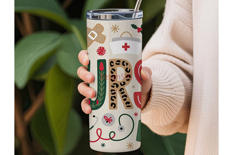 Christmas Nurse 20oz Tumbler Design Sublimation DesignSVG 