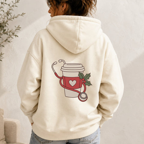 Christmas Nurse Coffee Embroidery Design – Holiday Stethoscope Coffee Cup Medical Machine Embroidery File Embroidery/Applique DESIGNS PatternFeed8 