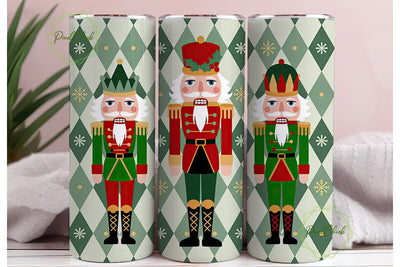 Christmas Nutcracker 20oz Tumbler Wrap Sublimation PixelChick 