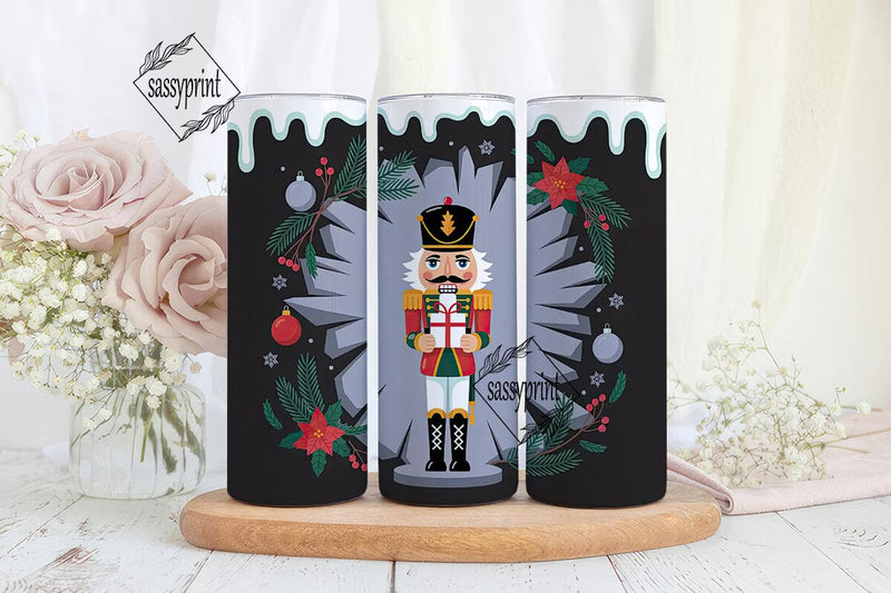 Christmas Nutcracker 20oz Tumbler Wrap Sublimation sassyprint 
