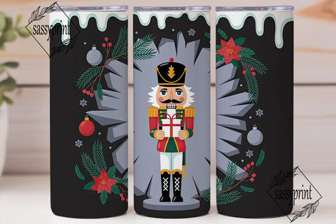 Christmas Nutcracker 20oz Tumbler Wrap Sublimation sassyprint 