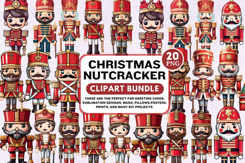 Christmas Nutcracker Clipart PNG Bundle, Christmas Nutcracker Clipart DESIGN Sublimation Regulrcrative 