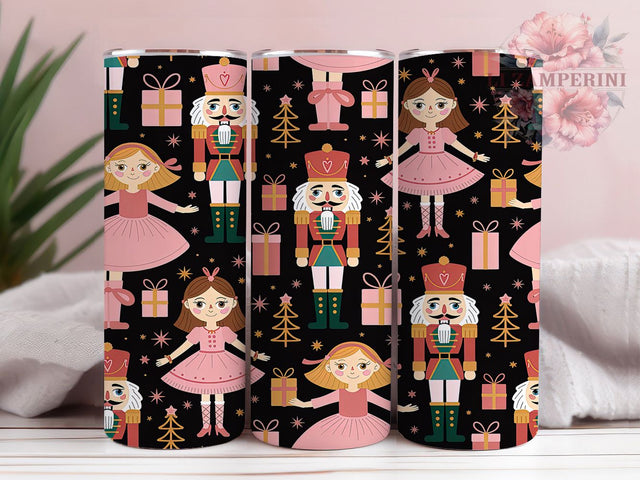 Christmas Nutcracker Girls Holiday Tumbler, Holiday Nutcracker Sublimation Design, Festive Cup Art, 20oz Xmas Tumbler, Whimsical Nutcracker Mug, Stylish Christmas Cup, Cozy Holiday Wrap Sublimation Li Zamperini 