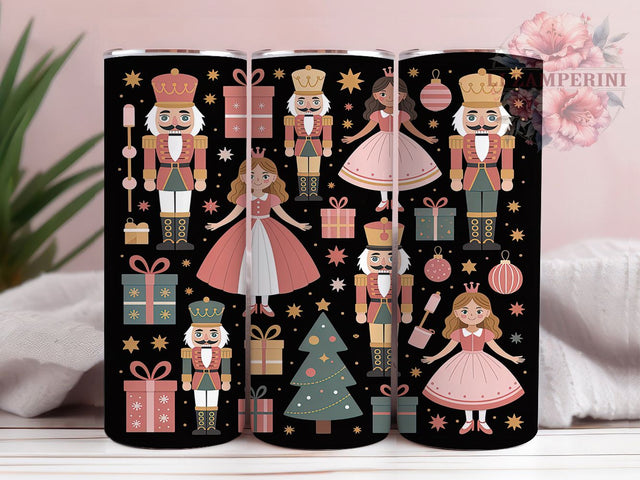 Christmas Nutcracker Girls Holiday Tumbler, Holiday Nutcracker Sublimation Design, Festive Cup Art, 20oz Xmas Tumbler, Whimsical Nutcracker Mug, Stylish Christmas Cup, Cozy Holiday Wrap Sublimation Li Zamperini 